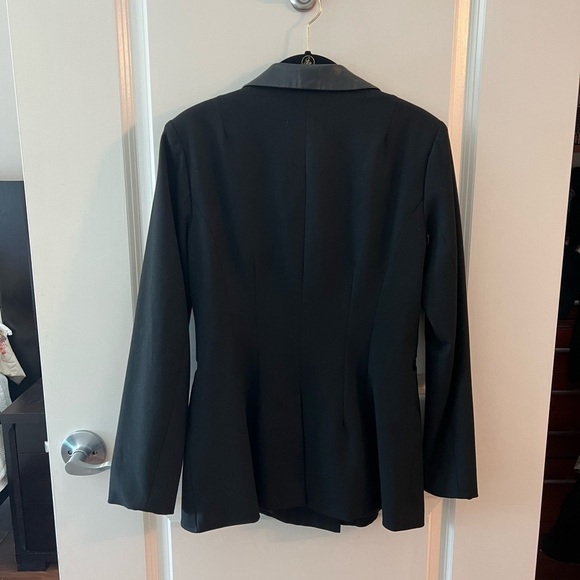 Nanette Lepore Black Jacket LeatherCollar Size 6 - Picture 11 of 16